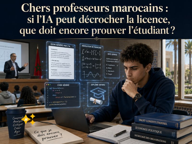Chers professeurs marocains, c’est la rentrée : mais si l’IA peut faire les devoirs, qu’allez-vous désormais noter ?