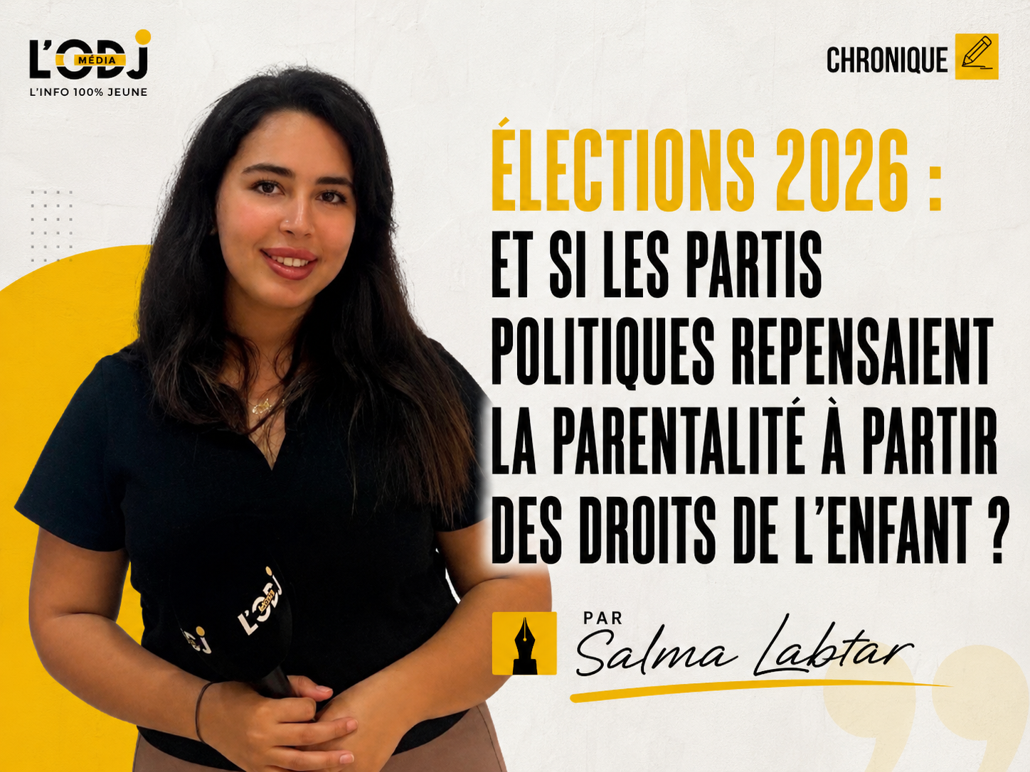 Élections 2026 : et si les partis politiques repensaient la parentalité à partir des droits de l’enfant ?