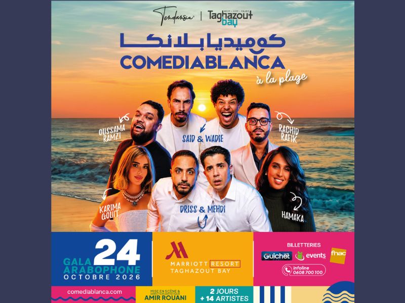 Comediablanca pose ses valises à Taghazout Bay pour un week-end de rire face à l’océan