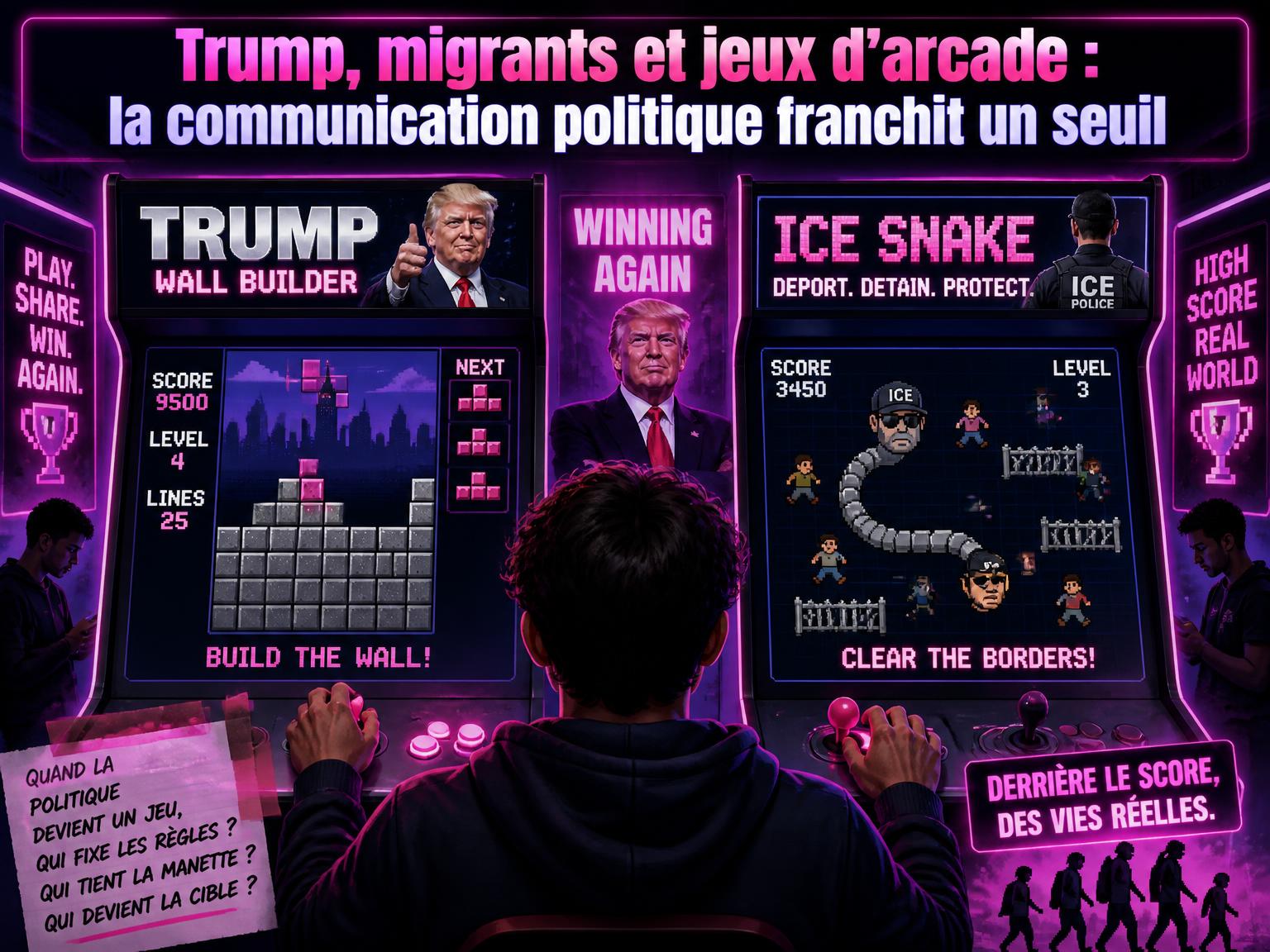 Trump, migrants et jeux d’arcade : la communication politique franchit un seuil