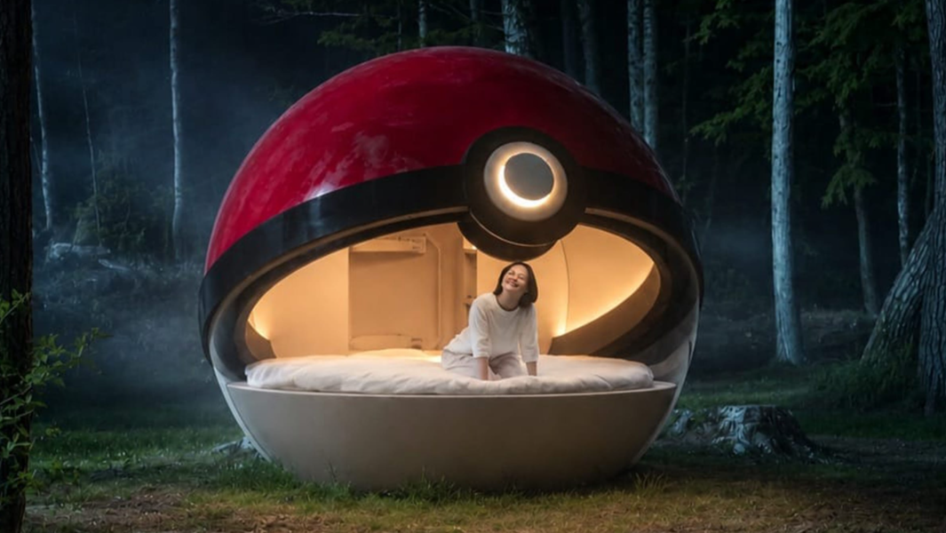 Pokémon transforme une Poké Ball géante en hôtel insolite au Japon