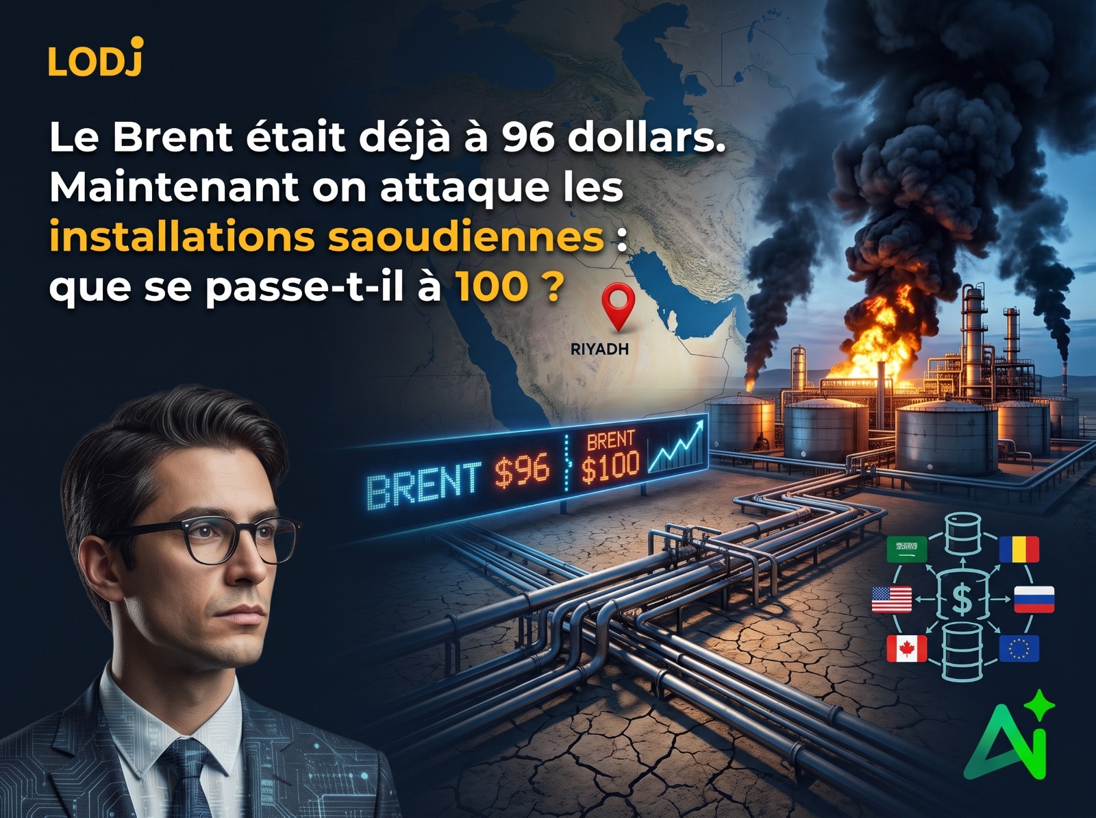 ​Le Brent était déjà à 96 dollars. Maintenant on attaque les installations saoudiennes : que se passe-t-il à 100 ?