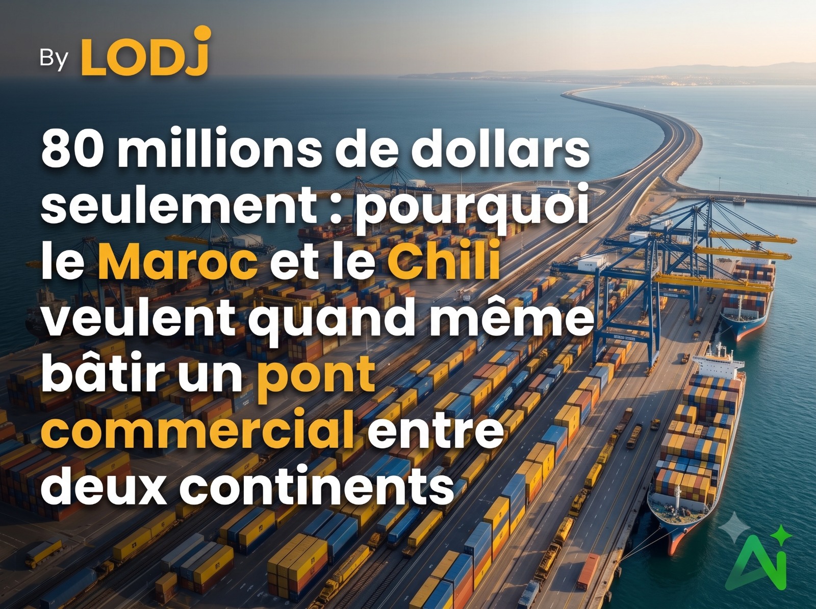 ​80 millions de dollars seulement : pourquoi le Maroc et le Chili veulent quand même bâtir un pont commercial entre deux continents ?
