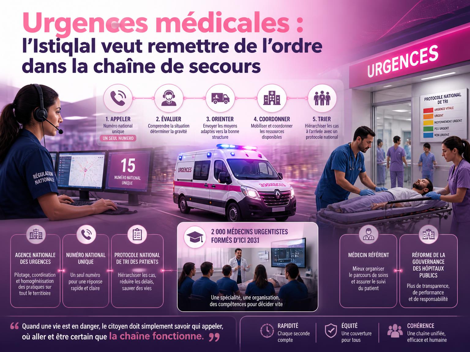 Urgences médicales : l’Istiqlal veut remettre de l’ordre dans la chaîne de secours