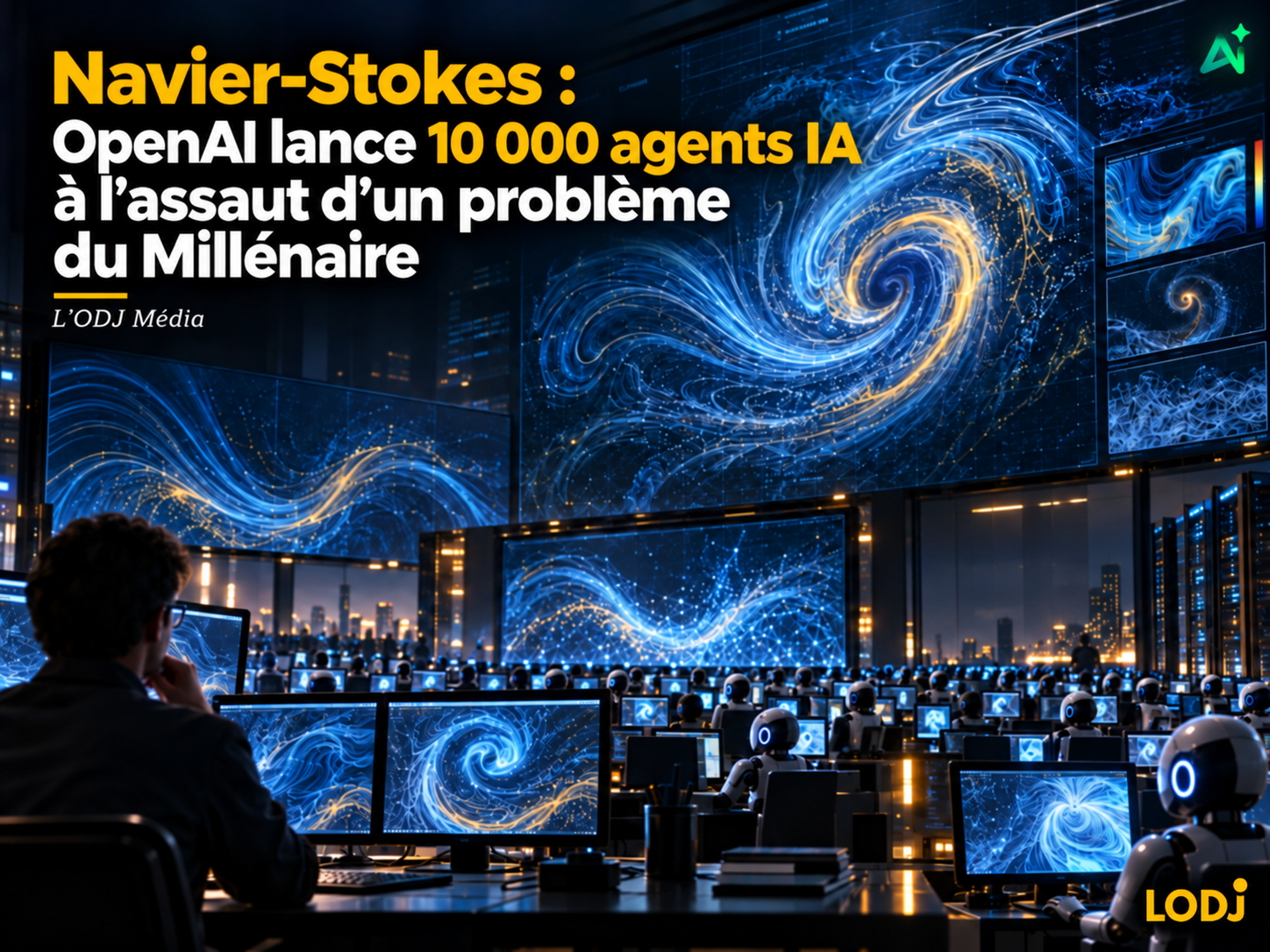 Navier-Stokes : OpenAI lance 10 000 agents IA à l’assaut d’un problème du Millénaire