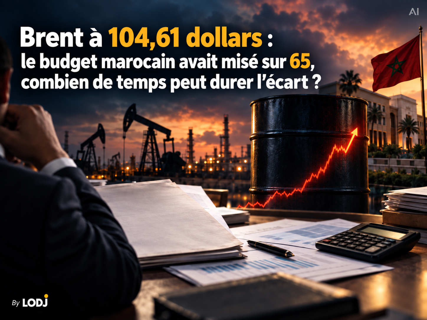 Brent à 104,61 dollars : le budget marocain avait misé sur 65, combien de temps peut durer l’écart ?