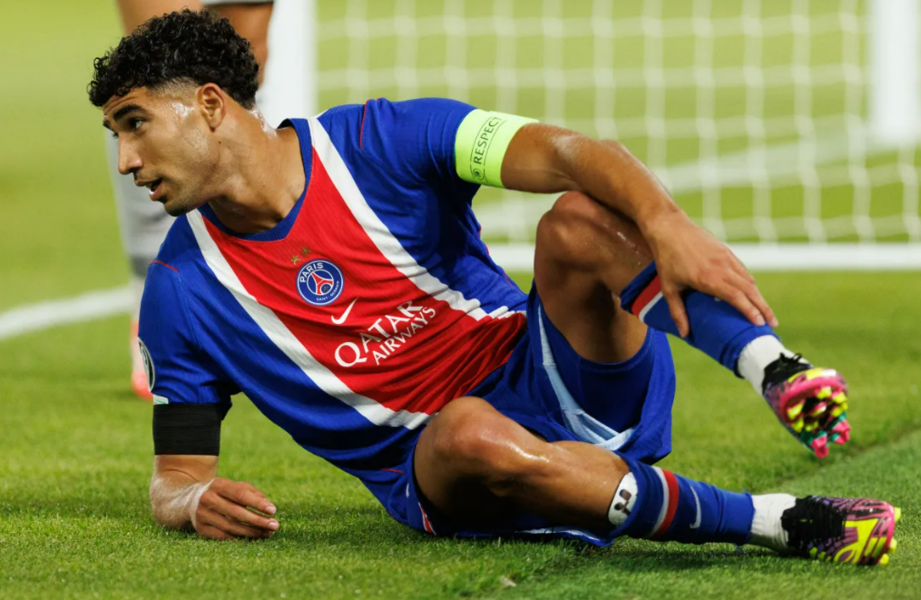 PSG : Achraf Hakimi sort sur blessure face à Brest