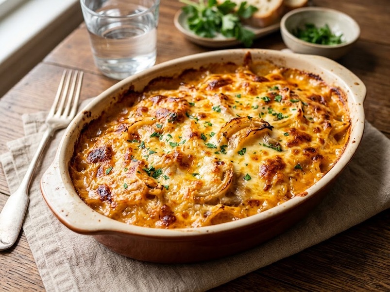Le gratin d’oignons ultra fondant qu’on rêve de sortir du four