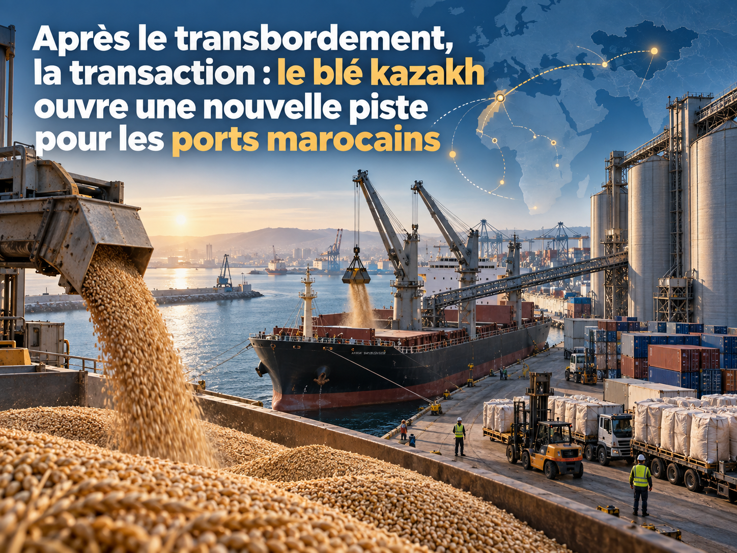 ​Après le transbordement, la transaction : le blé kazakh ouvre une nouvelle piste pour les ports marocains
