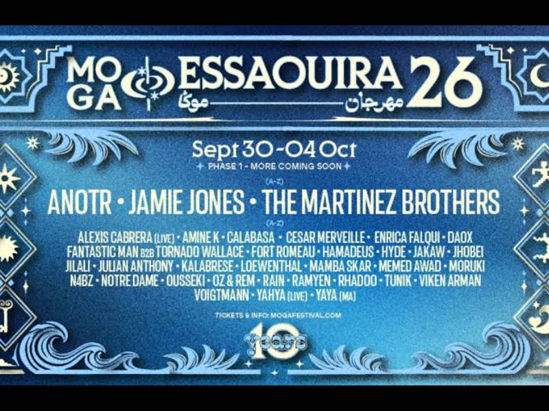 Électro : Pour ses 10 ans, le MOGA Festival s'empare d'Essaouira avec une édition XXL et met le cap sur le Brésil