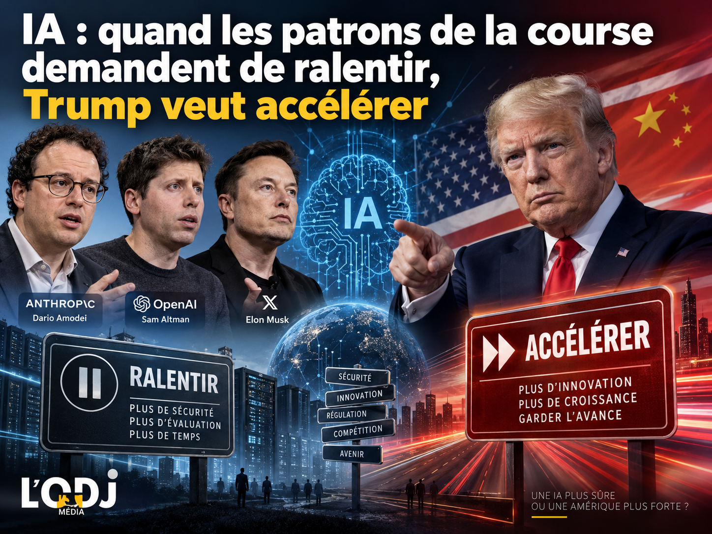 IA : quand les patrons de la course demandent de ralentir, Trump veut accélérer