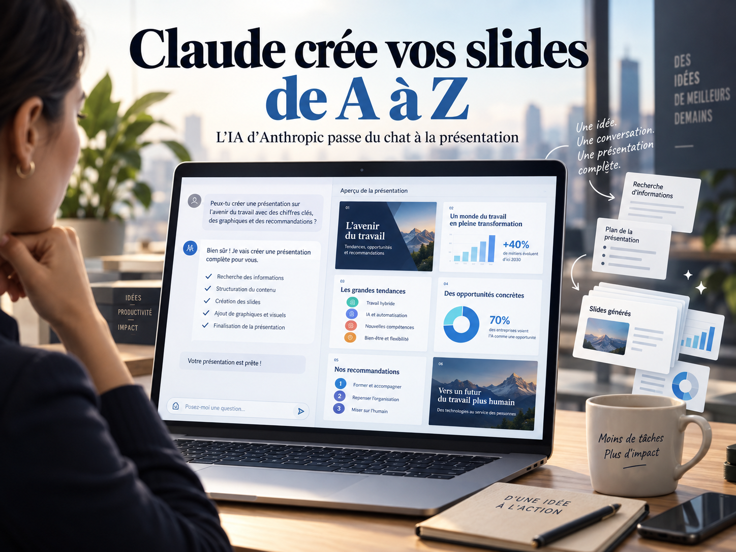 Claude peut désormais créer votre présentation en Slides de A à Z