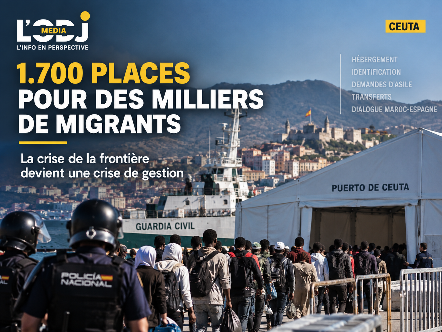 ​Ceuta : 1.700 places pour des milliers de migrants, la crise de la frontière devient une crise de gestion