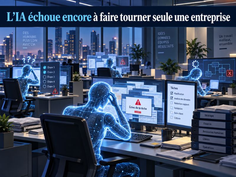 L’IA échoue encore à faire tourner seule une entreprise, mais elle apprend vite le métier