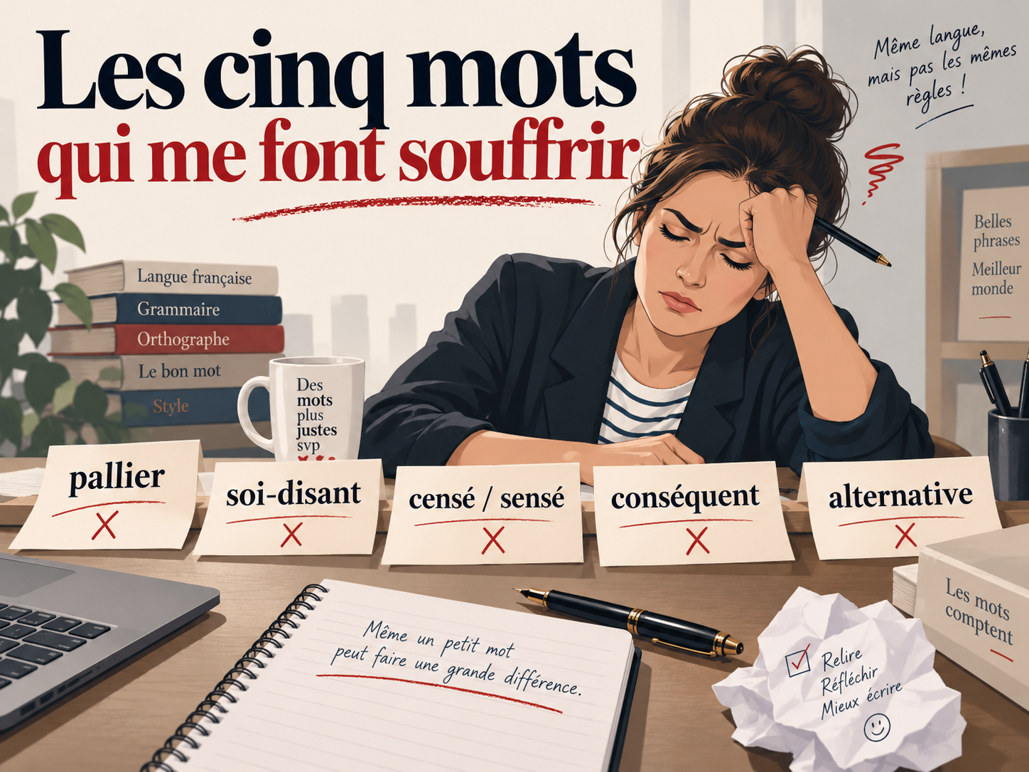 Les cinq mots qui me font souffrir