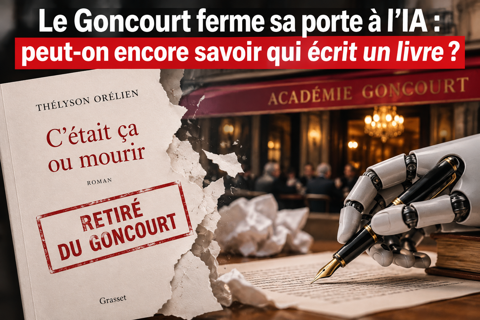 Le Goncourt ferme sa porte à l’IA : peut-on encore savoir qui écrit un livre ?