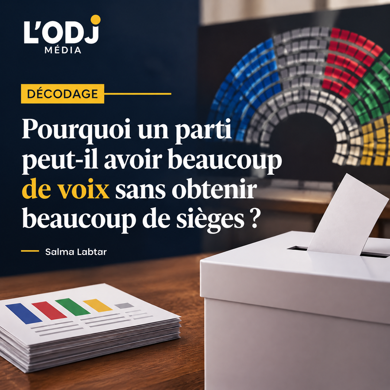 DÉCODAGE | Pourquoi un parti peut-il avoir beaucoup de voix sans obtenir beaucoup de sièges ?