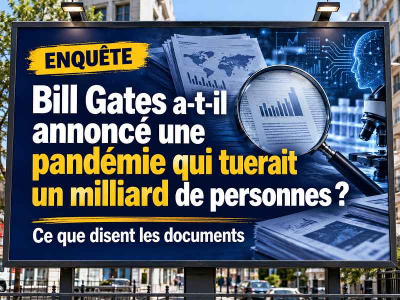 ​Bill Gates prépare-t-il une nouvelle catastrophe sanitaire mondiale ? 