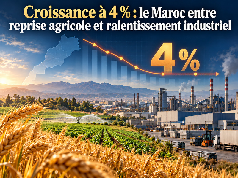 ​Comptes nationaux : la croissance marocaine ralentit à 4 % au deuxième trimestre 2026