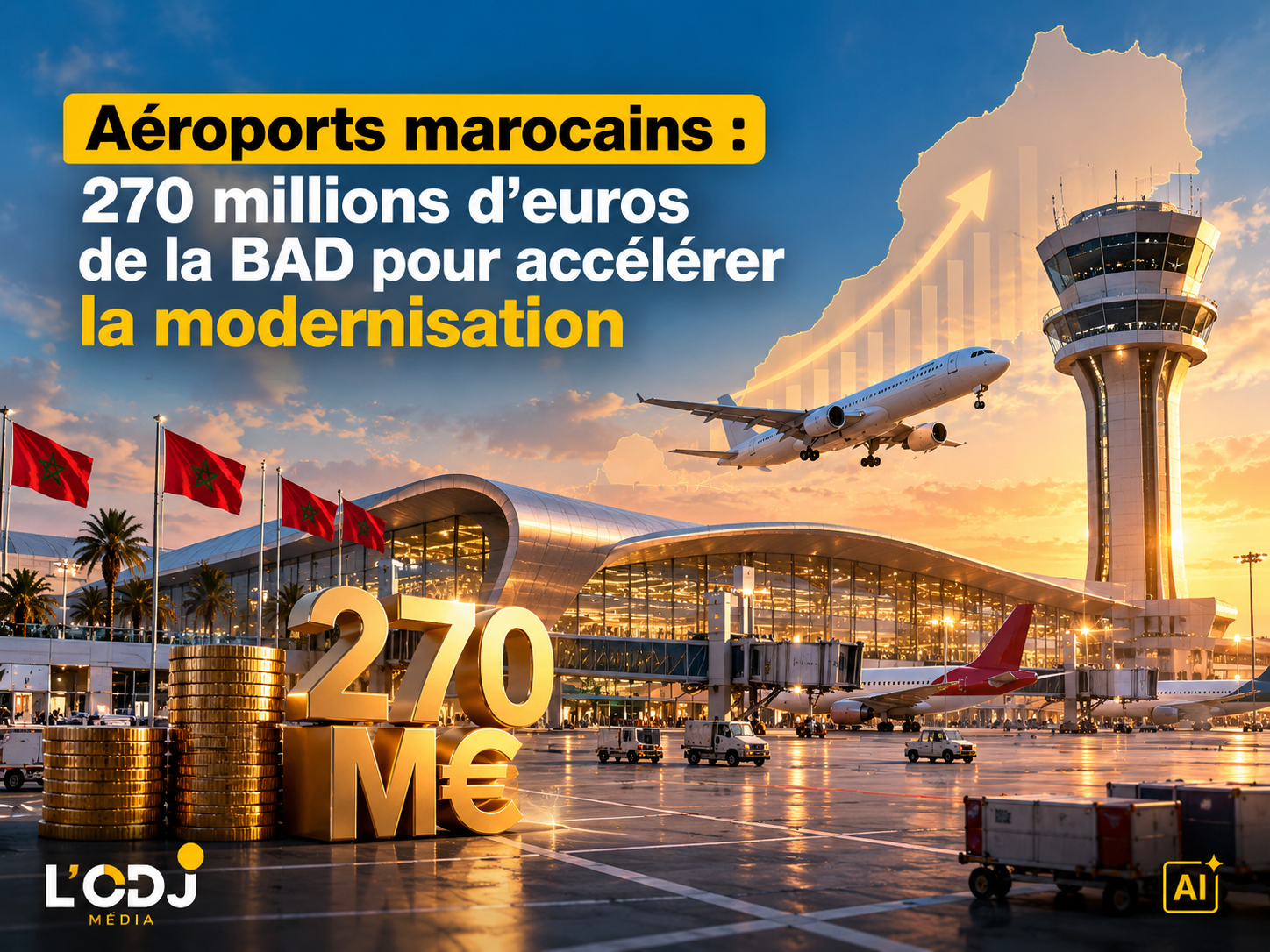 Aéroports marocains : 270 millions d’euros de la BAD pour accélérer la modernisation
