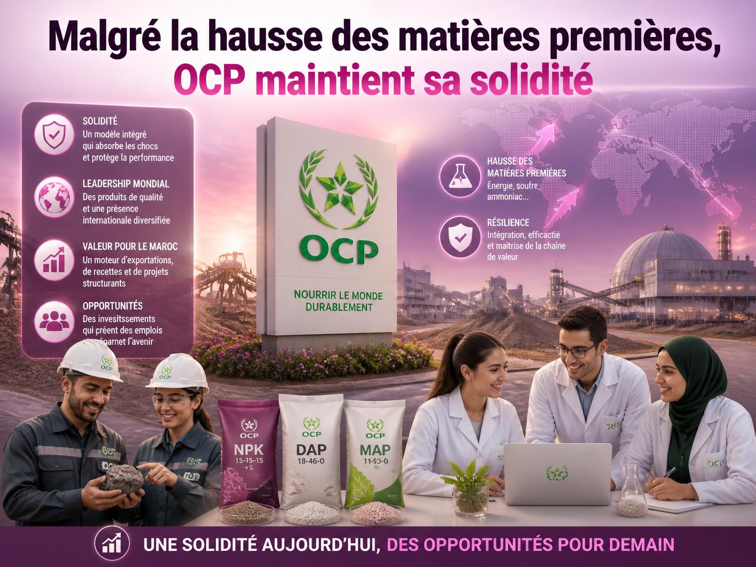 Malgré la hausse des matières premières, OCP maintient sa solidité