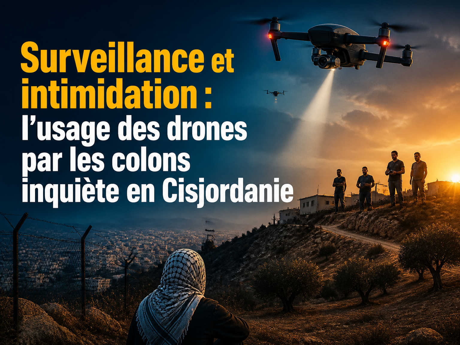 Surveillance et intimidation : l’usage des drones par les colons inquiète en Cisjordanie