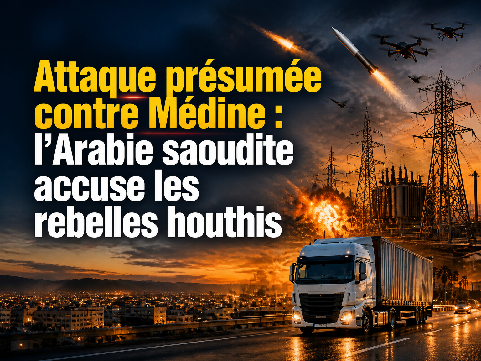 Attaque présumée contre Médine : l’Arabie saoudite accuse les rebelles houthis