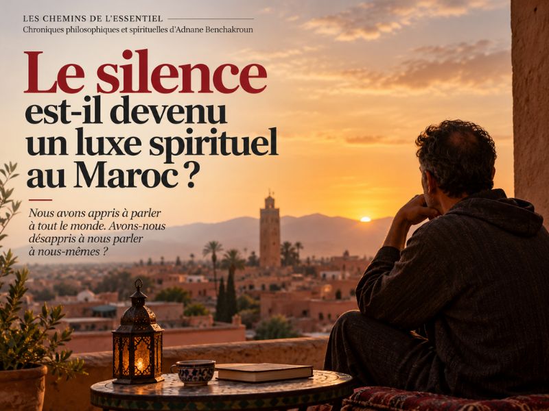 Les chemins de l’essentiel : Le silence est-il devenu un luxe spirituel au Maroc ?