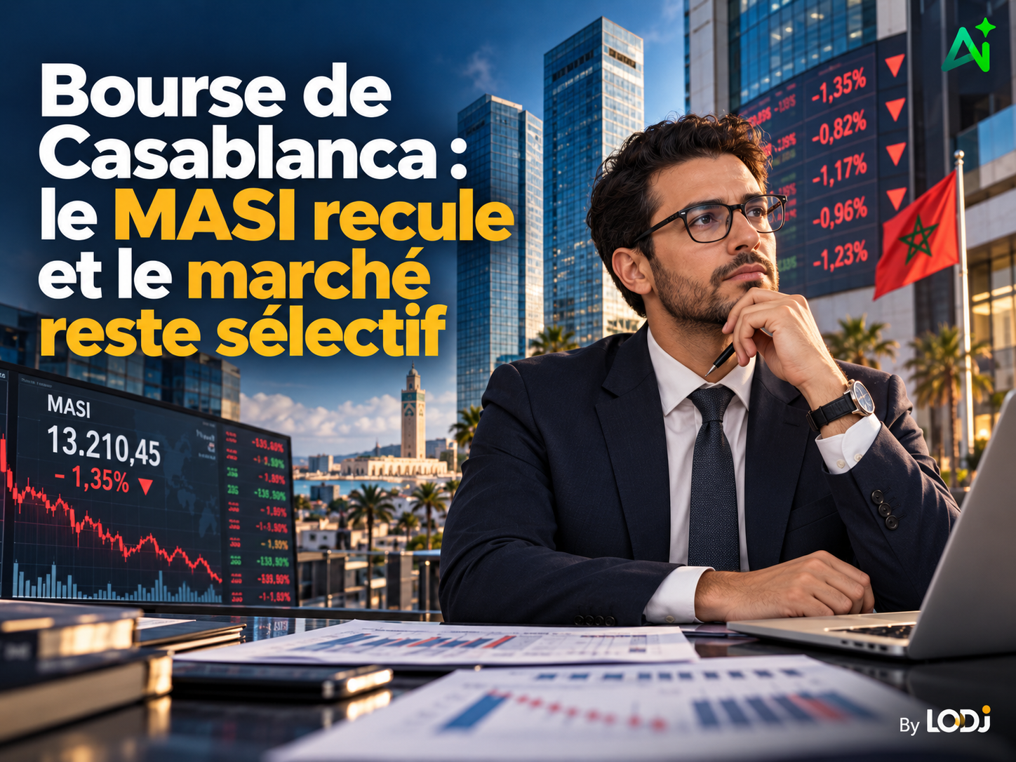 Bourse de Casablanca : le MASI recule et le marché reste sélectif