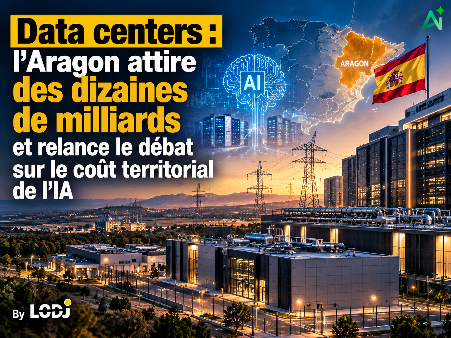 Data centers : l’Aragon attire des dizaines de milliards et relance le débat sur le coût territorial de l’IA