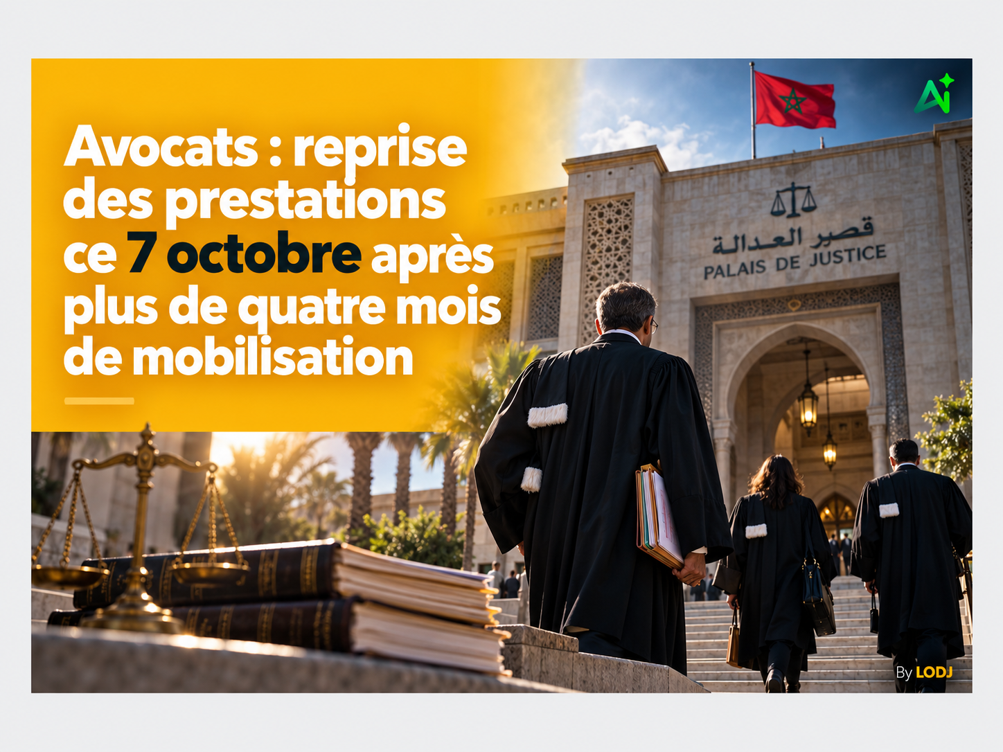Avocats : reprise des prestations ce 7 octobre après plus de quatre mois de mobilisation