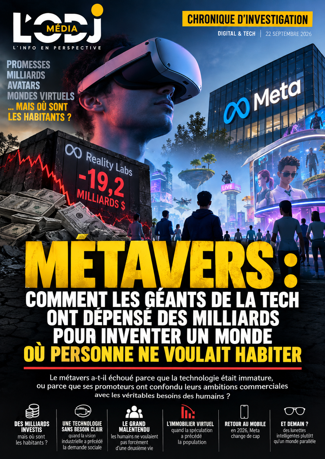 Métavers : comment les géants de la Tech ont dépensé des milliards pour inventer un monde où personne ne voulait habiter