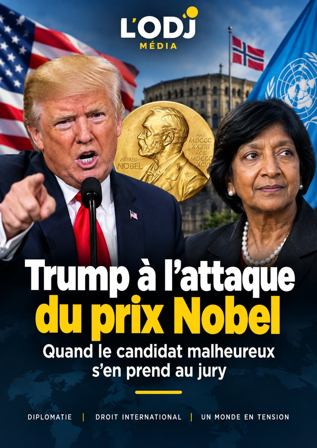 Trump à l’attaque du prix Nobel de la paix : quand le candidat malheureux s’en prend au jury