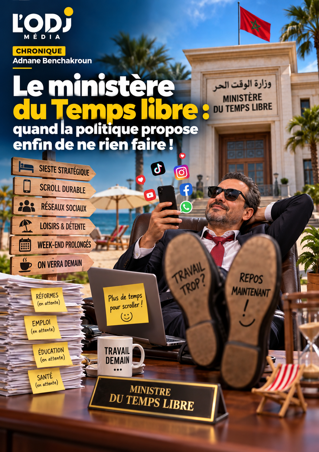 Le ministère du Temps libre : quand la politique propose enfin de ne rien faire !