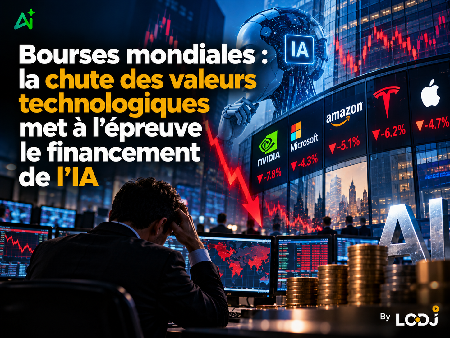 Bourses mondiales : la chute des valeurs technologiques met à l’épreuve le financement de l’IA