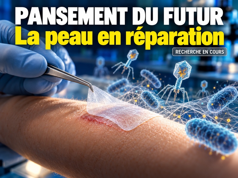 Pansement antibactérien capable d'attaquer les bactéries et de régénérer la peau ? 