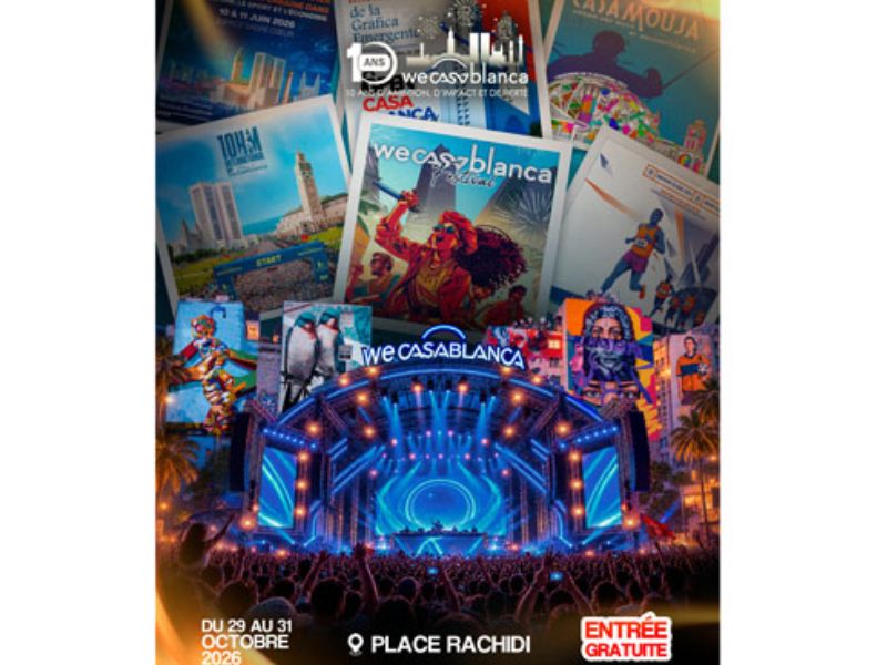 WeCasablanca Festival 2026 : trois soirées de musique gratuite à la Place Rachidi
