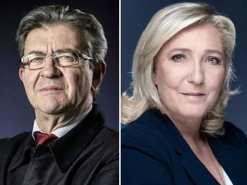 Présidentielle française : Le Pen en tête, Mélenchon en embuscade