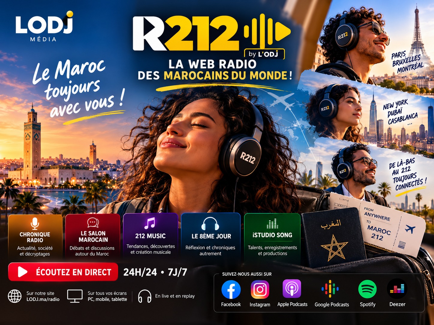 R212 : la Web Radio des Marocains du monde qui fait vibrer le 212 sans frontières !