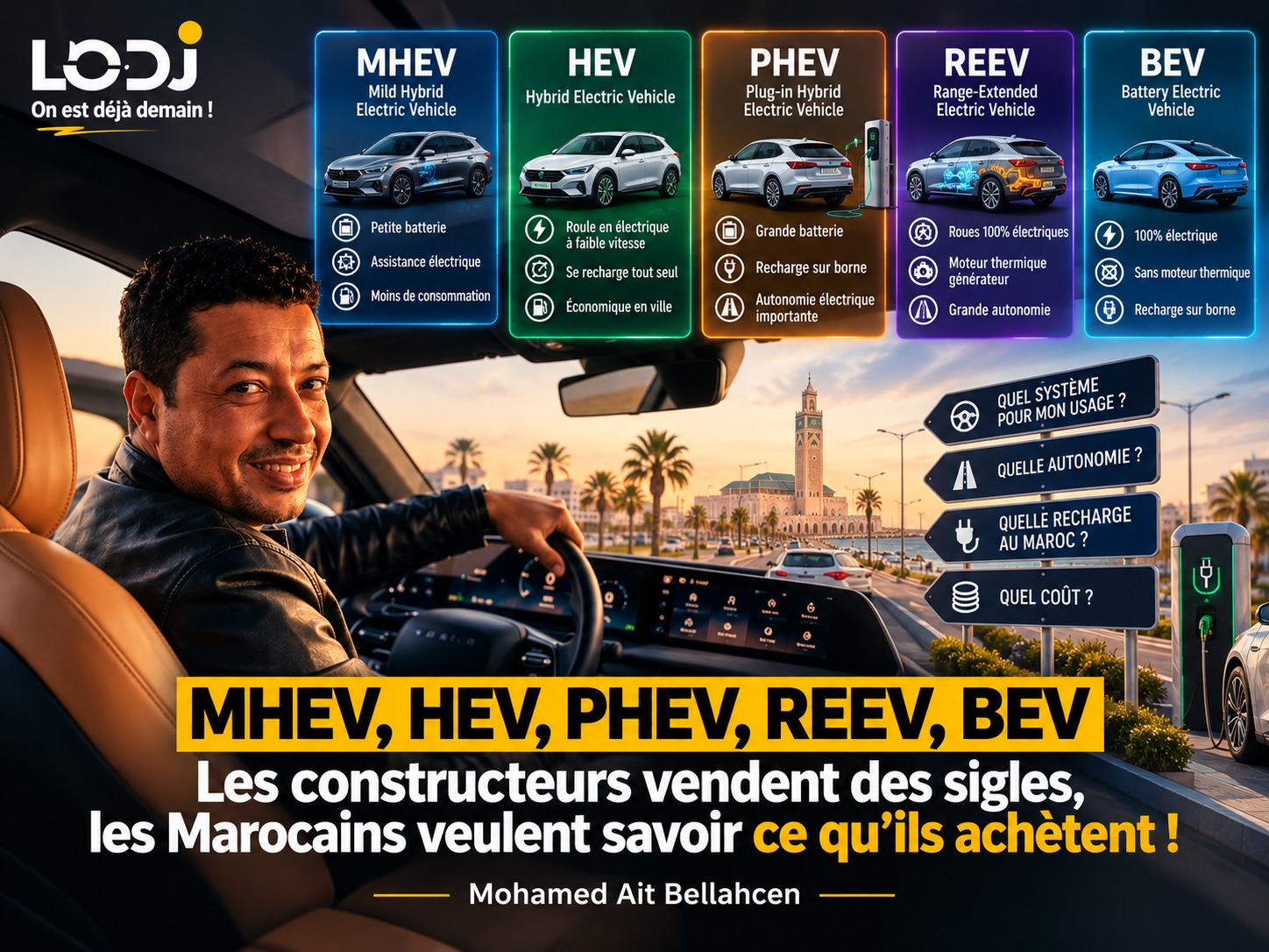 MHEV, HEV, PHEV, REEV, BEV : les constructeurs vendent des sigles, les Marocains veulent savoir ce qu'ils achètent !