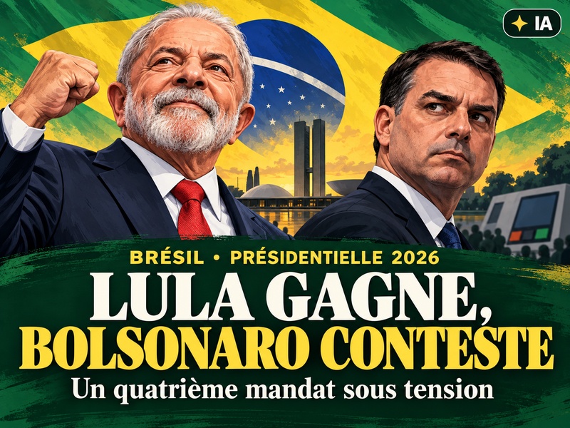 Brésil : Lula remporte un quatrième mandat, Flavio Bolsonaro conteste les urnes