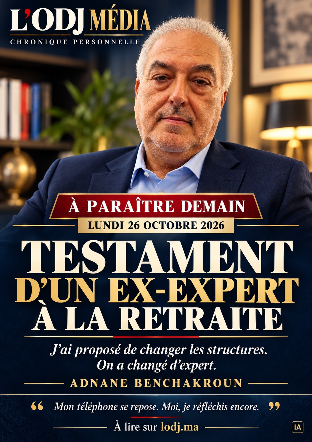 Testament d’un ex-expert à la retraite… ou presque 