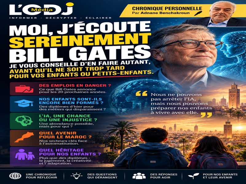 Moi, j’écoute sereinement Bill Gates. Je vous conseille d’en faire autant, avant qu’il ne soit trop tard pour vos enfants et petits-enfants.