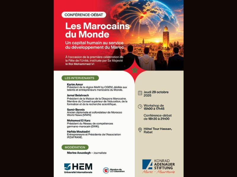 Marocains du Monde : HEM et la Fondation Konrad-Adenauer réunissent les talents de la diaspora à Rabat