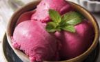 Frozen yogurt à la pastèque et aux framboises