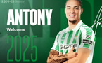Antony prêté au Real Betis par Manchester United jusqu'à la fin de la saison