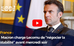 France : Macron charge Lecornu de “négocier la stabilité” avant mercredi soir