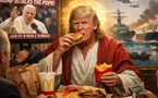 Trump en Jésus, le pape en cible, McDo à la Maison-Blanche, Ormuz sous tension : cherchez l’erreur