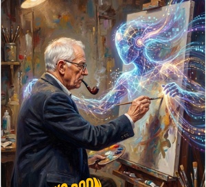 Exposition virtuelle "L'histoire de l'IA de 1940 à 2025" en 20 tableaux à deux mains AB &amp; IA