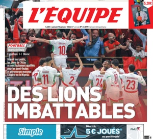 Belle couverture de L'EQUIPE